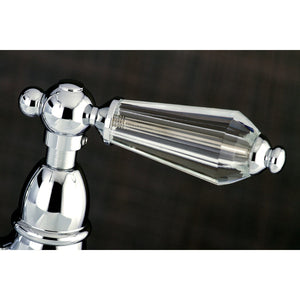 Wilshire Two-Handle 4-Hole Deck Mount Bridge Kitchen Faucet with Brass Side Sprayer