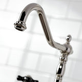 Duchess Two-Handle 4-Hole Deck Mount Bridge Kitchen Faucet with Brass Side Sprayer