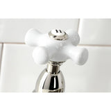 Heritage Two-Handle 4-Hole Deck Mount Bridge Kitchen Faucet with Brass Side Sprayer