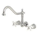 Heritage Double-Handle 3-Hole Wall-Mount Kitchen Faucet