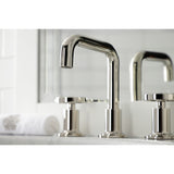 Belknap Two-Handle 3-Hole Deck Mount Widespread Bathroom Faucet with Push Pop-Up Drain
