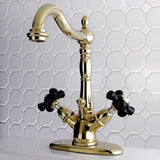 Duchess Double-Handle 1-or-3 Hole Deck Mount 4-Inch Centerset Bathroom Faucet with Brass Pop-Up