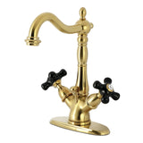 Duchess Double-Handle 1-or-3 Hole Deck Mount 4-Inch Centerset Bathroom Faucet with Brass Pop-Up