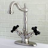 Duchess Double-Handle 1-or-3 Hole Deck Mount 4-Inch Centerset Bathroom Faucet with Brass Pop-Up
