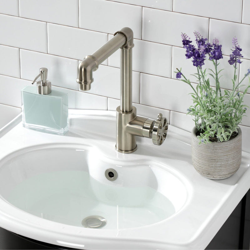 Belknap One-Handle 1-Hole Bathroom Faucet with Push Pop-Up Drain