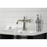 Nautical One-Handle 1-Hole Bathroom Faucet with Push Pop-Up Drain