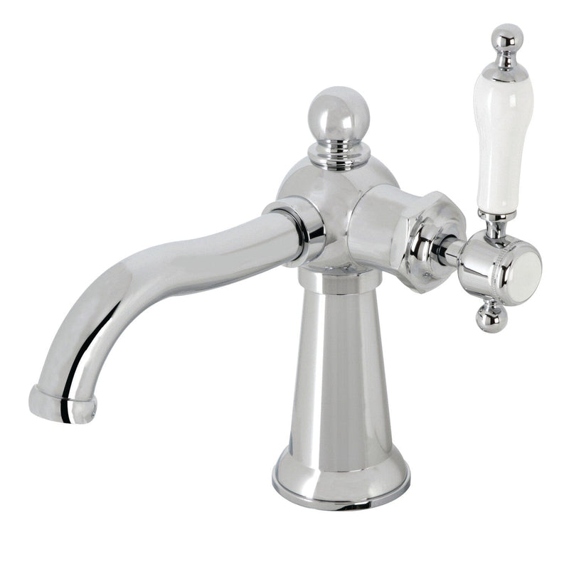 Nautical One-Handle 1-Hole Bathroom Faucet with Push Pop-Up Drain