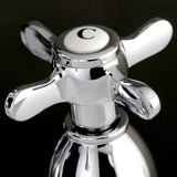Essex Double-Handle 3-Hole Deck Mount 4-Inch Centerset Bathroom Faucet with Brass Pop-Up