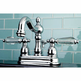 Wilshire Double-Handle 3-Hole Deck Mount 4-Inch Centerset Bathroom Faucet with Brass Pop-Up