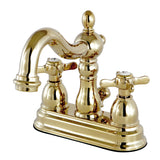 Essex Double-Handle 3-Hole Deck Mount 4-Inch Centerset Bathroom Faucet with Brass Pop-Up