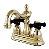Duchess Double-Handle 3-Hole Deck Mount 4-Inch Centerset Bathroom Faucet with Brass Pop-Up