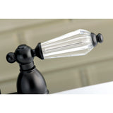 Wilshire Double-Handle 3-Hole Deck Mount 4-Inch Centerset Bathroom Faucet with Brass Pop-Up