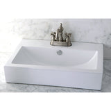 Heritage Double-Handle 3-Hole Deck Mount 4-Inch Centerset Bathroom Faucet with Brass Pop-Up