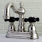 Duchess Double-Handle 3-Hole Deck Mount 4-Inch Centerset Bathroom Faucet with Brass Pop-Up