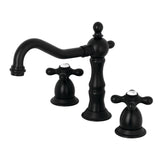 Heritage Two-Handle 3-Hole Deck Mount Widespread Bathroom Faucet with Brass Pop-Up