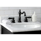 Duchess Two-Handle 3-Hole Deck Mount Widespread Bathroom Faucet with Brass Pop-Up Drain