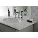 Belknap Two-Handle 3-Hole Deck Mount Widespread Bathroom Faucet with Brass Pop-Up Drain
