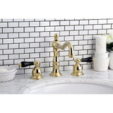 Duchess Two-Handle 3-Hole Deck Mount Widespread Bathroom Faucet with Brass Pop-Up Drain