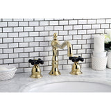 Duchess Two-Handle 3-Hole Deck Mount Widespread Bathroom Faucet with Brass Pop-Up