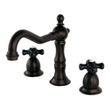 Duchess Two-Handle 3-Hole Deck Mount Widespread Bathroom Faucet with Brass Pop-Up