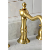 Duchess Two-Handle 3-Hole Deck Mount Widespread Bathroom Faucet with Brass Pop-Up
