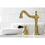 Duchess Two-Handle 3-Hole Deck Mount Widespread Bathroom Faucet with Brass Pop-Up Drain