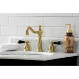 Duchess Two-Handle 3-Hole Deck Mount Widespread Bathroom Faucet with Brass Pop-Up Drain