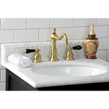 Duchess Two-Handle 3-Hole Deck Mount Widespread Bathroom Faucet with Brass Pop-Up Drain