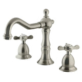 Essex Two-Handle 3-Hole Deck Mount Widespread Bathroom Faucet with Brass Pop-Up