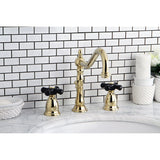 Duchess Two-Handle 3-Hole Deck Mount Widespread Bathroom Faucet with Brass Pop-Up
