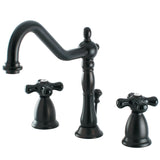 Duchess Two-Handle 3-Hole Deck Mount Widespread Bathroom Faucet with Brass Pop-Up