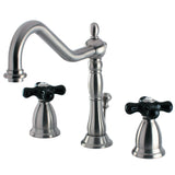 Duchess Two-Handle 3-Hole Deck Mount Widespread Bathroom Faucet with Brass Pop-Up