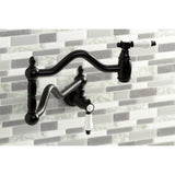 Bel-Air Two-Handle 1-Hole Wall Mount Pot Filler Faucet