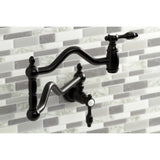 Tudor Two-Handle 1-Hole Wall Mount Pot Filler Faucet