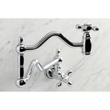 Heritage Two-Handle 1-Hole Wall Mount Pot Filler Faucet
