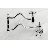 Heritage Two-Handle 1-Hole Wall Mount Pot Filler Faucet