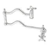 Heritage Two-Handle 1-Hole Wall Mount Pot Filler Faucet