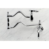 Heirloom Two-Handle 1-Hole Wall Mount Pot Filler Faucet