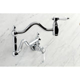Bel-Air Two-Handle 1-Hole Wall Mount Pot Filler Faucet