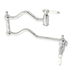 Bel-Air Two-Handle 1-Hole Wall Mount Pot Filler Faucet