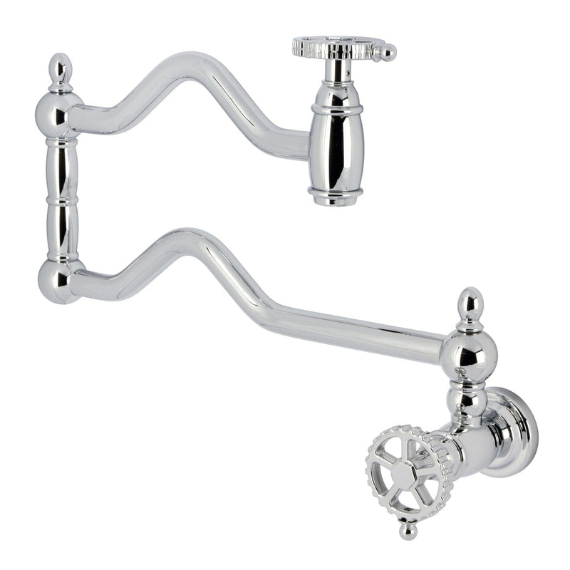 Fuller Two-Handle 1-Hole Wall Mount Pot Filler Faucet