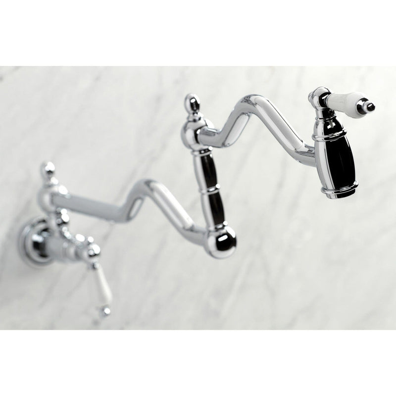Heritage Two-Handle 1-Hole Wall Mount Pot Filler Faucet