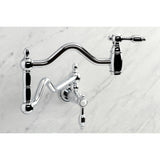 Tudor Two-Handle 1-Hole Wall Mount Pot Filler Faucet