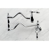 Tudor Two-Handle 1-Hole Wall Mount Pot Filler Faucet