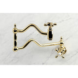 Heritage Two-Handle 1-Hole Wall Mount Pot Filler Faucet