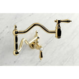Heirloom Two-Handle 1-Hole Wall Mount Pot Filler Faucet