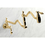Tudor Two-Handle 1-Hole Wall Mount Pot Filler Faucet