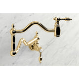 Tudor Two-Handle 1-Hole Wall Mount Pot Filler Faucet