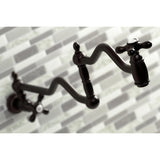 Heritage Two-Handle 1-Hole Wall Mount Pot Filler Faucet
