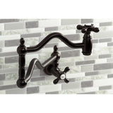 Heritage Two-Handle 1-Hole Wall Mount Pot Filler Faucet
